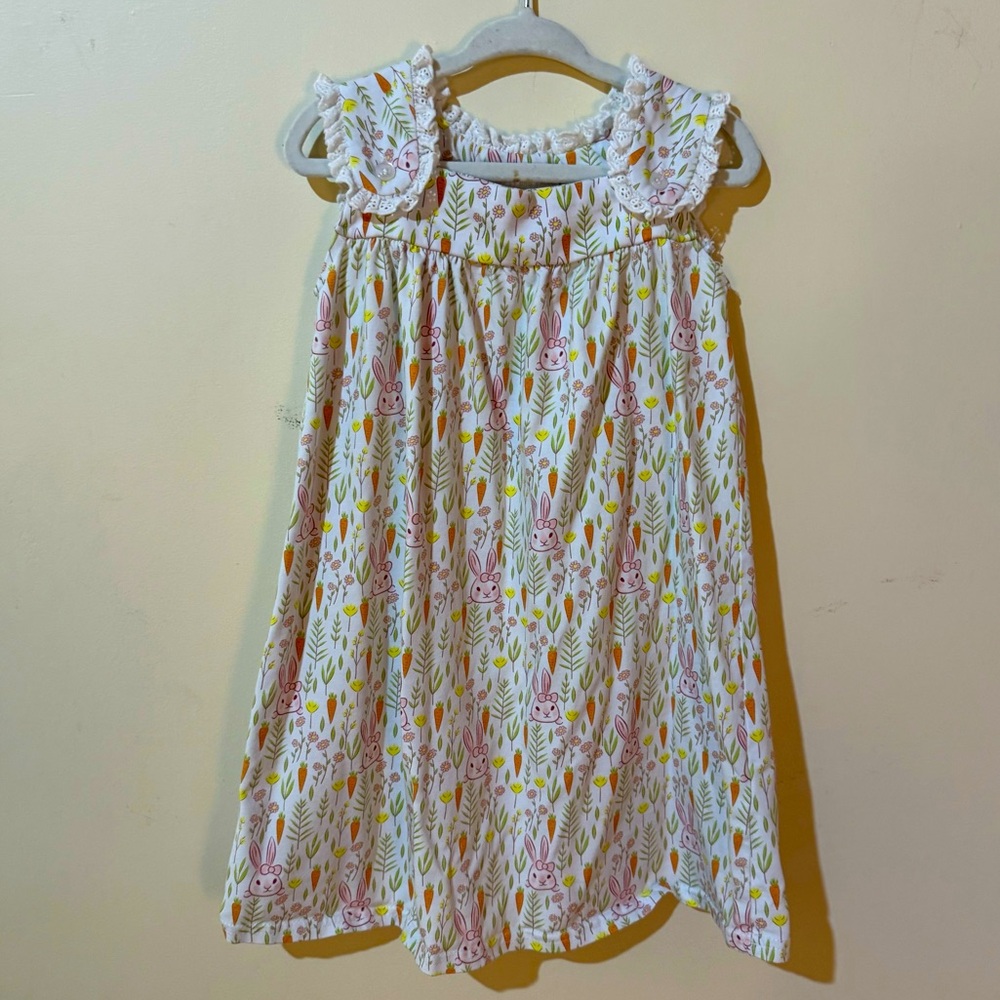 Cecil and Lou | Bunny And Carrot Knit Eyelet Dress